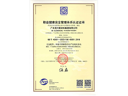 双兴-职业健康安全管理体系认证证书